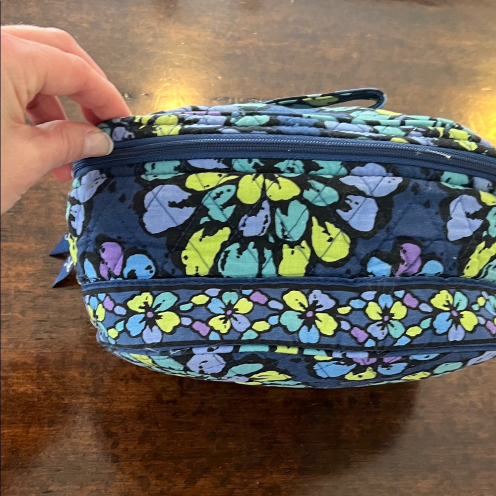 Vera Bradley Floral Cosmetic Bag - Blue, Yellow, Purple